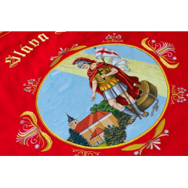 Vyšívaný prapor hasičského zboru Jaslovské Bohunice (1)