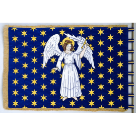 Andělská Hora vyšívaná obecní vlajka (1)