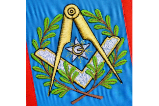 Zednářská šerpa detail 4