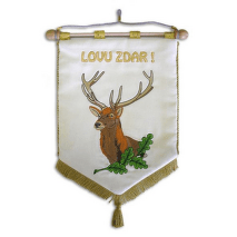 Lovu zdar - stolní vlaječka