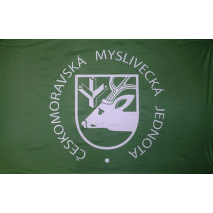 Myslivecká vlajka Českomoravská myslivecká jednota tištěná vlajka