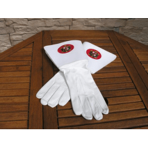Hasičské kožené rukavice s vyšitým hasičským motivem 2