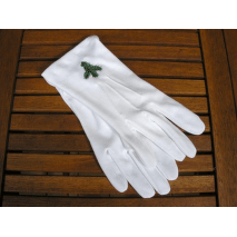 Myslivecké rukavice s vyšitým smrkovým jehličím - bavlněné 2