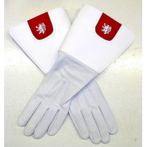 Slavnostní rukavice s vyšitým Českým lvem