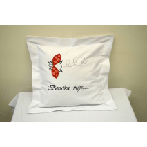 Vyšívaný polštářek Beruška moje