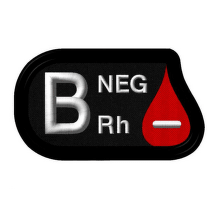 Nášivka - krevní skupiny_B neg