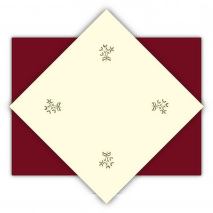 Vánoční ubrus 80x80 cm s výšivkou - motiv jmelí A