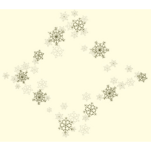 Vánoční ubrus 80x80 cm s výšivkou - motiv vločky A