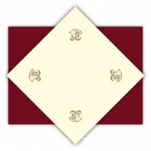 Vánoční ubrus 80x80 cm s výšivkou - motiv zvonky A