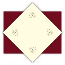 Vánoční ubrus 80x80 cm s výšivkou - motiv zvonky s lístečky A