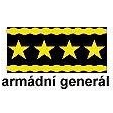 Vojenská nášivka - hodnost Armádní generál