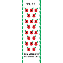 Vlajka tištěná Den Veteránů 90x300 - varianta 1
