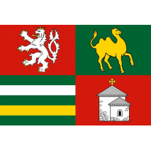 Plzeňský kraj tištěná vlajka