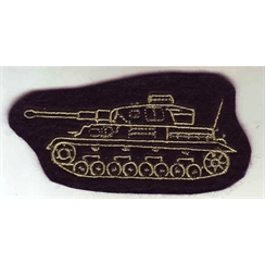 Vojenská nášivka - německý tank PzKpfw.IV barva tmavě zelená