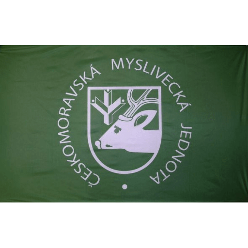 Myslivecká vlajka Českomoravská myslivecká jednota tištěná vlajka