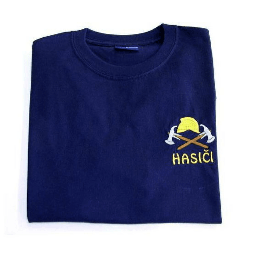Tričko hasiči se sekerami a helmou