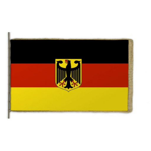 Slavnostní sametová vlajka Německa s vyšívanou orlicí