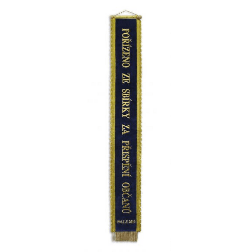 Vyšívaná stuha - Pořízeno ze sbírky za přispění občanů