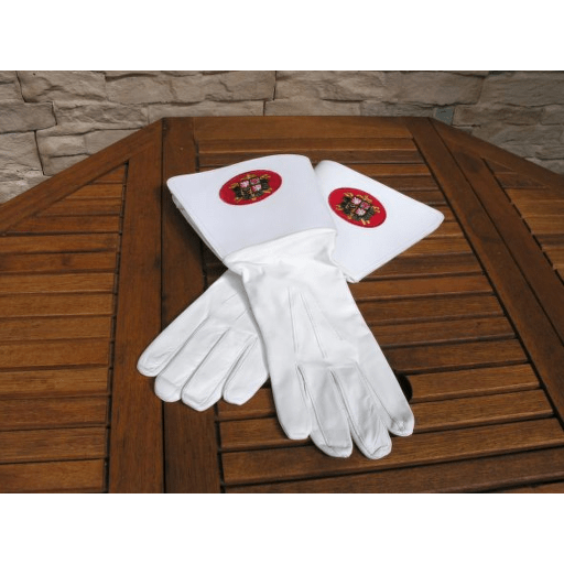 Hasičské kožené rukavice s vyšitým hasičským motivem 2