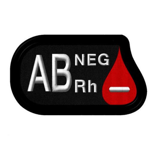 Nášivka - krevní skupiny_AB neg