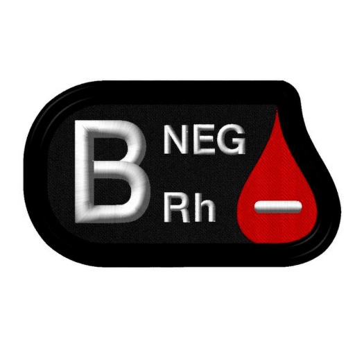 Nášivka - krevní skupiny_B neg