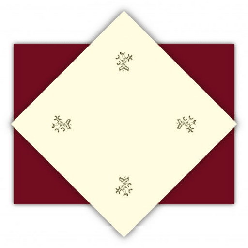 Vánoční ubrus 80x80 cm s výšivkou - motiv jmelí A