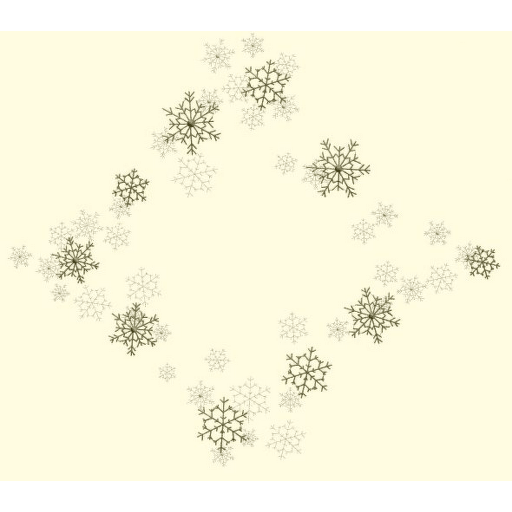 Vánoční ubrus 80x80 cm s výšivkou - motiv vločky A