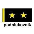 Vojenská nášivka - hodnost Podplukovník