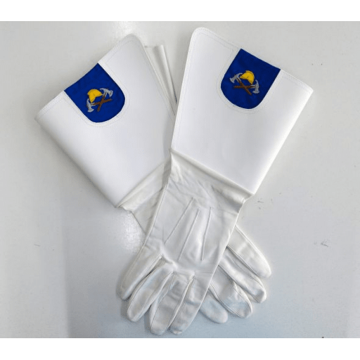 Hasičské rukavice s helmou a sekyrkami (1)