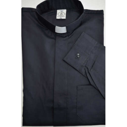 košile kněžská černá dlouhý rukáv