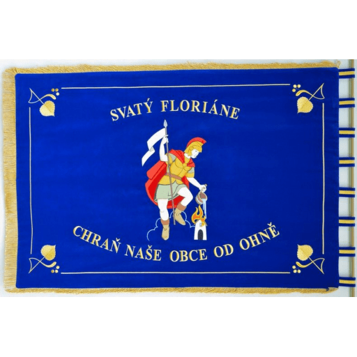 vlajka SDH univerzalni - rub s Florianem
