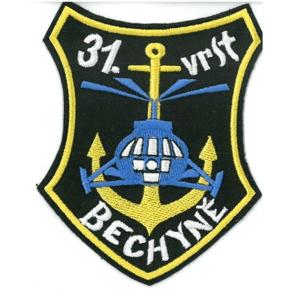 Vojenská nášivka Bechyně - černý podklad