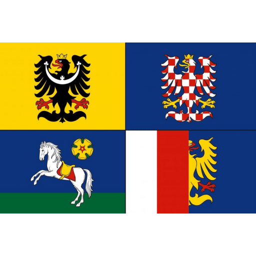 Moravskoslezský kraj tištěná vlajka