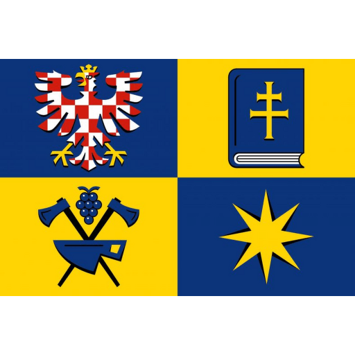 Zlínský kraj tištěná  vlajka