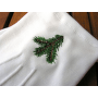 Myslivecké rukavice s vyšitým smrkovým jehličím - bavlna
