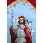 Vyšívaná korouhev Svatý Václav detail výšivky 2